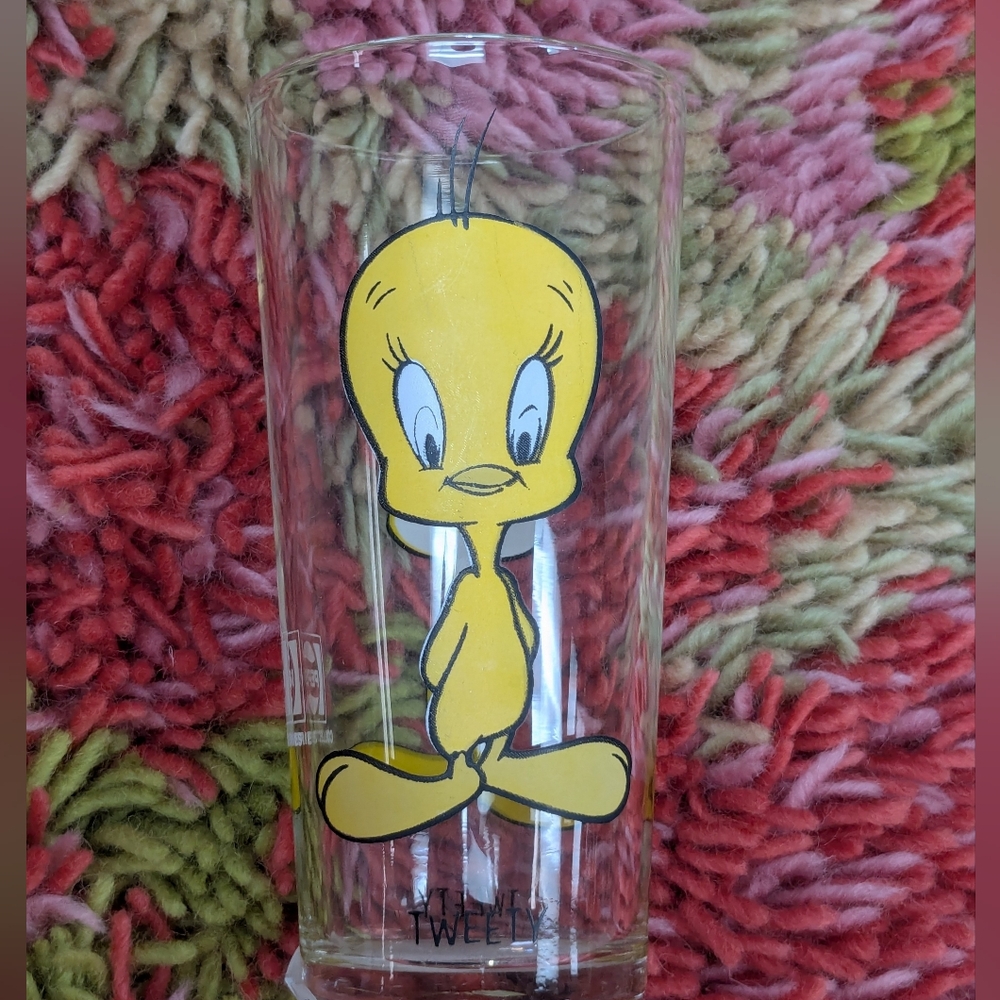 70's Vintage Tweety Glass Tumbler